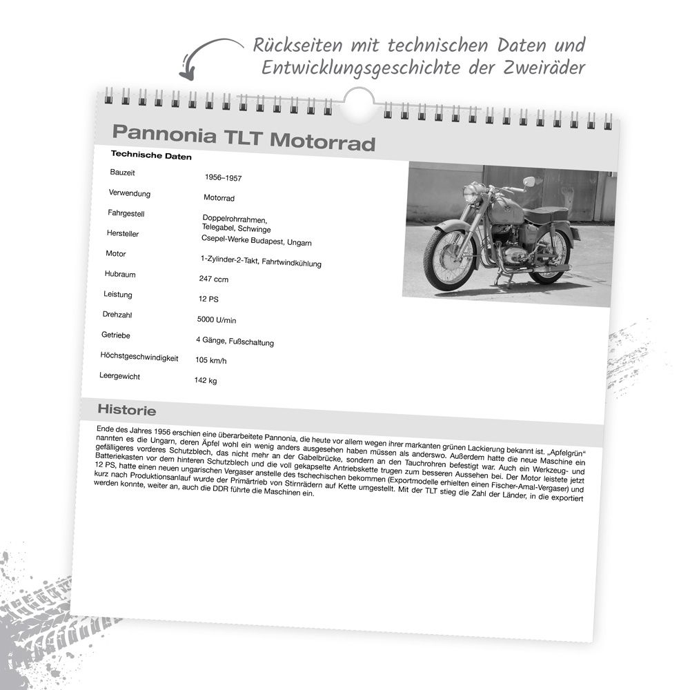 Weitere Ansicht: TRÖTSCH - Technikkalender DDR-Zweiräder 2027