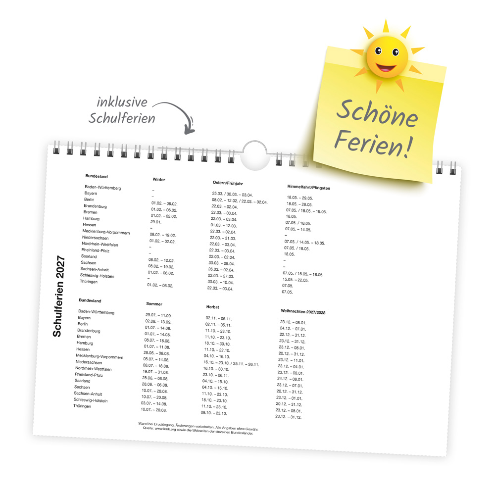 Weitere Ansicht: TRÖTSCH - Monatsterminer Monatsterminkalender 2027 mit Wire-O-Bindung