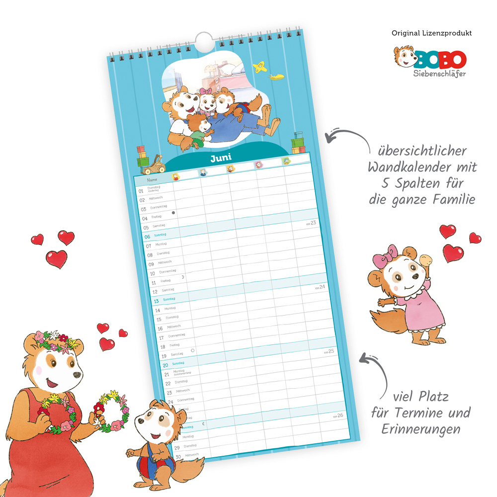 Weitere Ansicht: TRÖTSCH - Familienkalender Bobo Siebenschläfer 2027