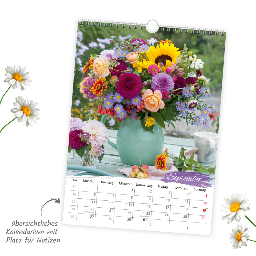 Weitere Ansicht: TRÖTSCH - Classickalender Blumenkalender 2027
