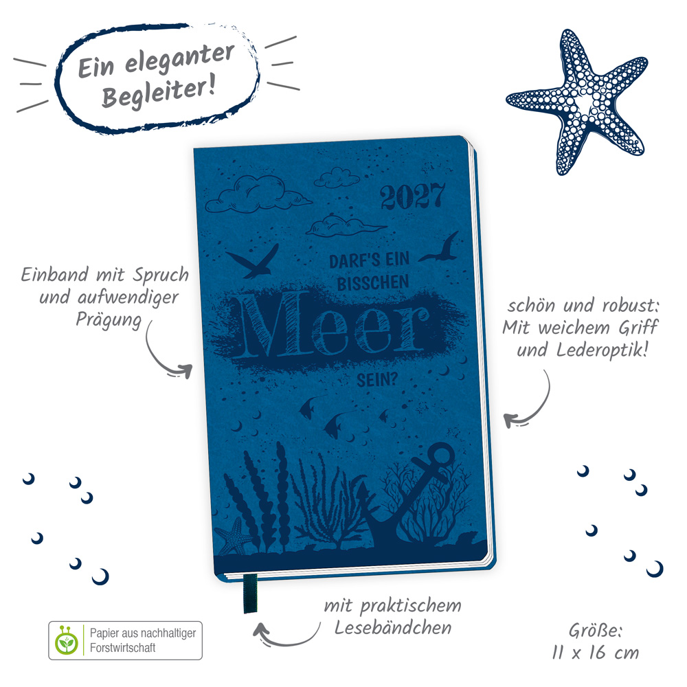 Weitere Ansicht: TRÖTSCH - Taschenkalender A6 Soft Touch Maritim 2027