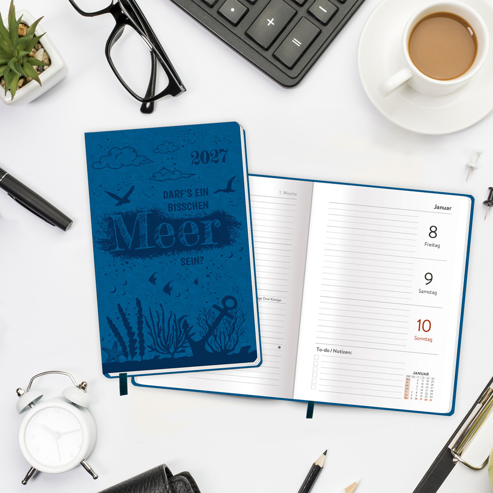 Weitere Ansicht: TRÖTSCH - Taschenkalender A6 Soft Touch Maritim 2027