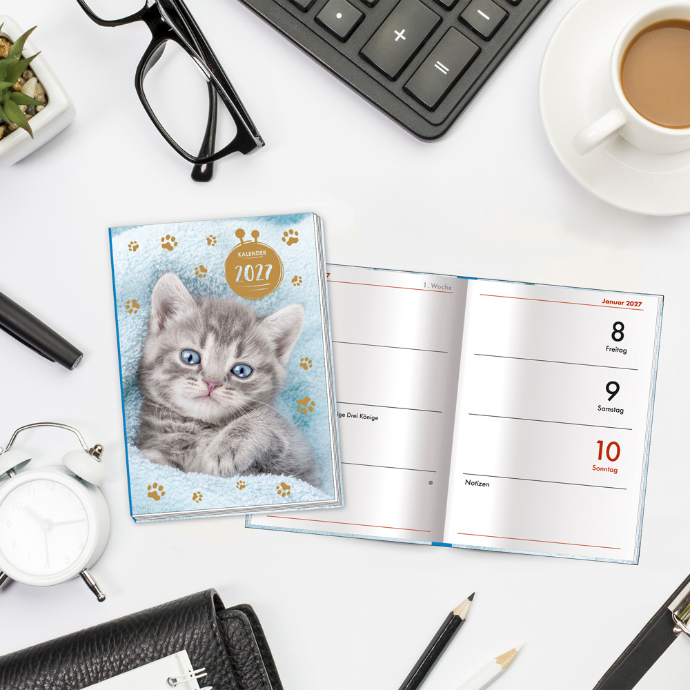 Weitere Ansicht: TRÖTSCH - Taschenkalender A7 Katze 2027