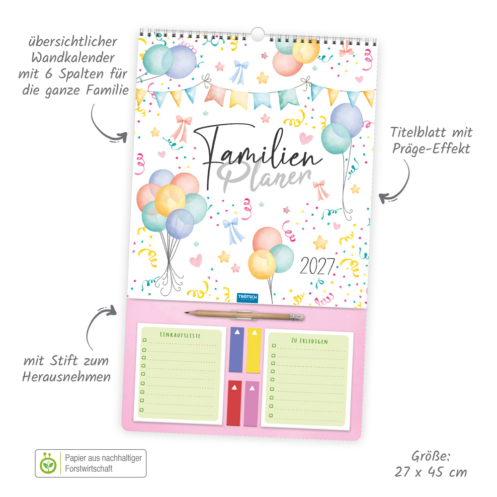 Weitere Ansicht: TRÖTSCH - Familienkalender Der große Familienplaner 2027