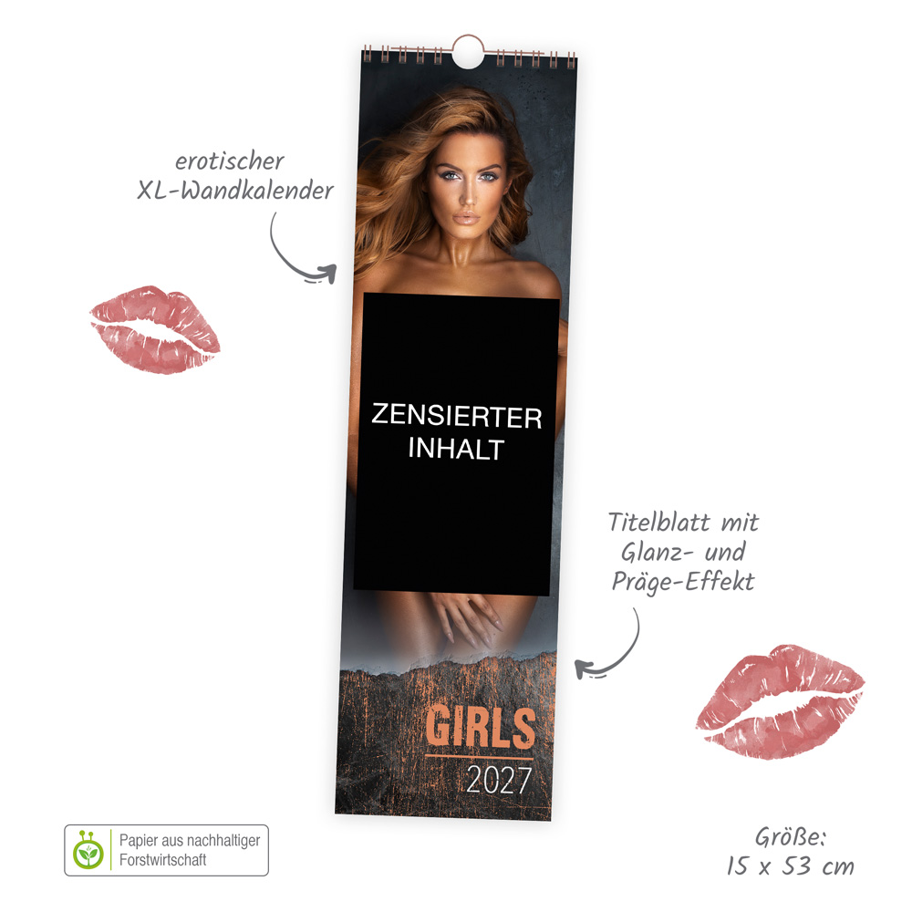 Weitere Ansicht: TRÖTSCH - Erotikkalender XL-Streifenkalender Girls 2027