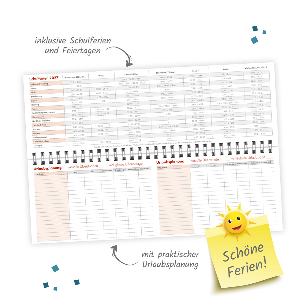 Weitere Ansicht: TRÖTSCH - Schreibtischquerkalender 2 (eine Woche 2 Seiten) 2027