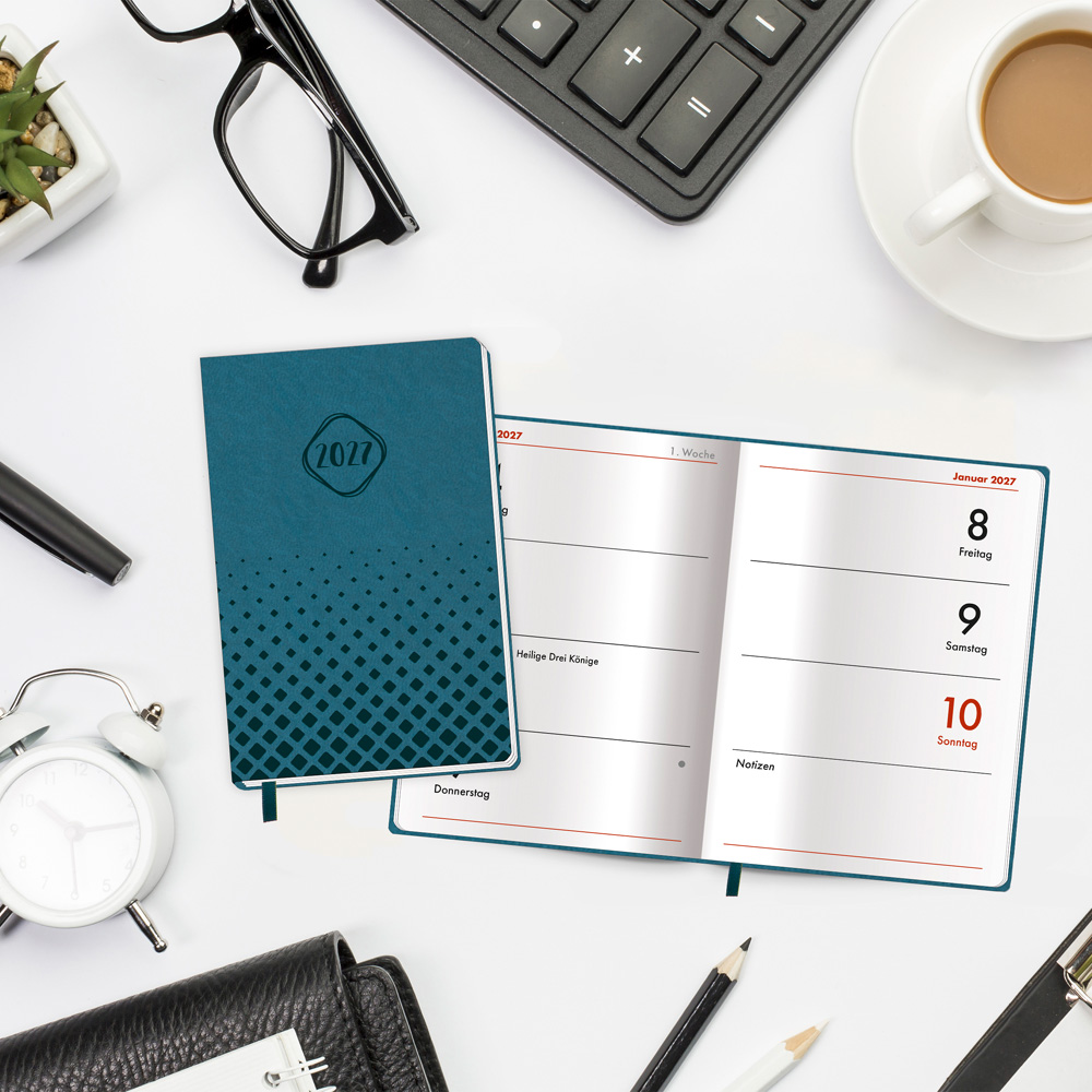 Weitere Ansicht: TRÖTSCH - Taschenkalender A7 Soft Touch Petrol 2027