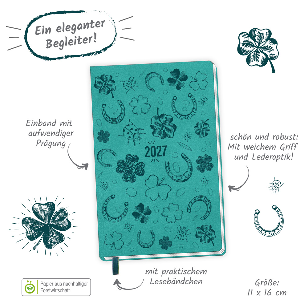 Weitere Ansicht: TRÖTSCH - Taschenkalender A6 Soft Touch Glück 2027
