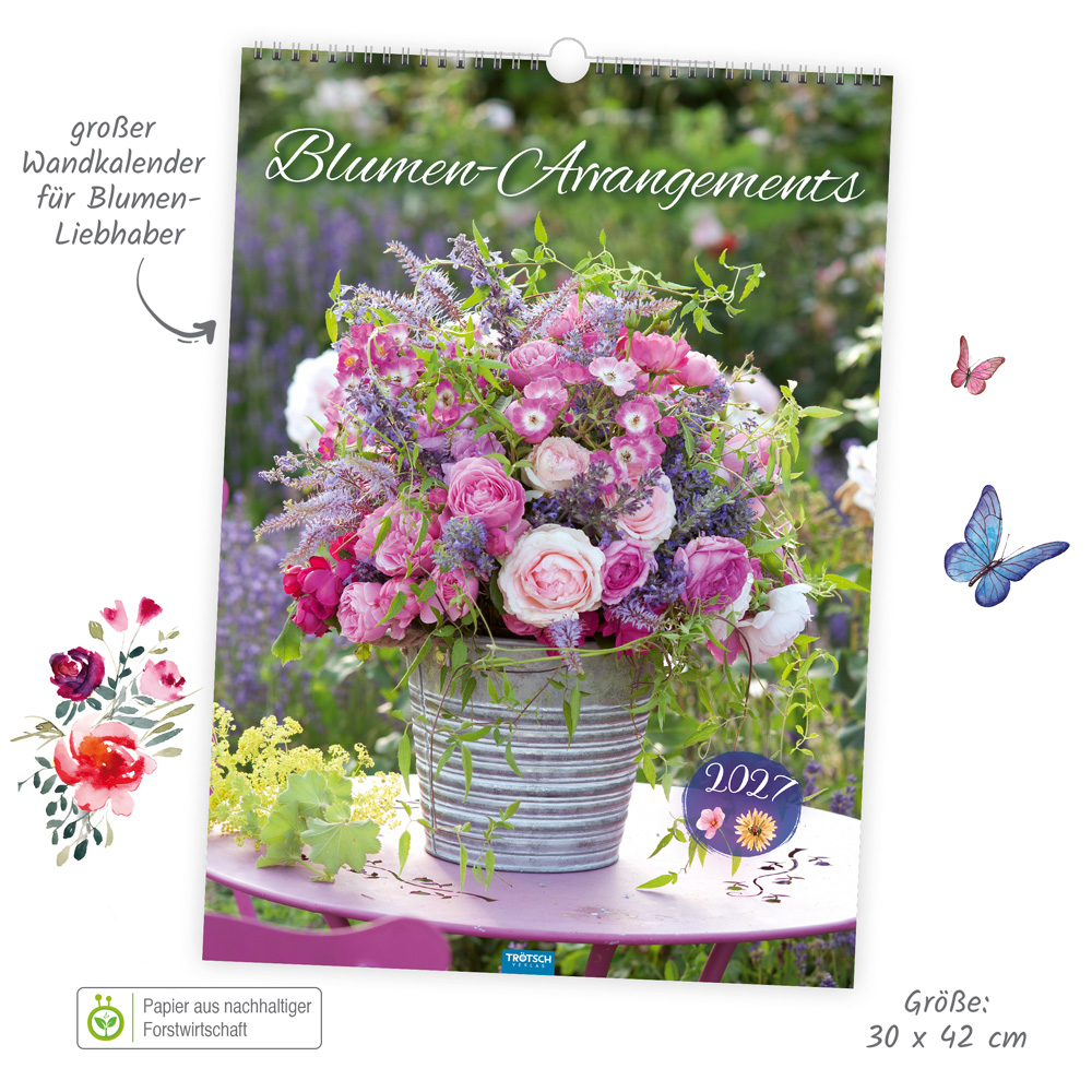 Weitere Ansicht: TRÖTSCH - Großbildkalender Blumen-Arrangements 2027