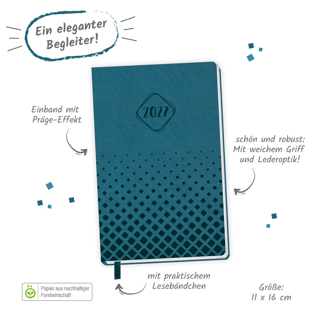 Weitere Ansicht: TRÖTSCH - Taschenkalender A6 Soft Touch Petrol 2027