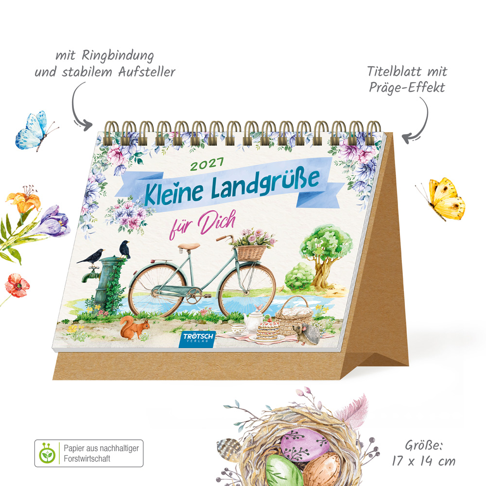 Weitere Ansicht: TRÖTSCH - Aufstellkalender Kleine Landgrüße 2027