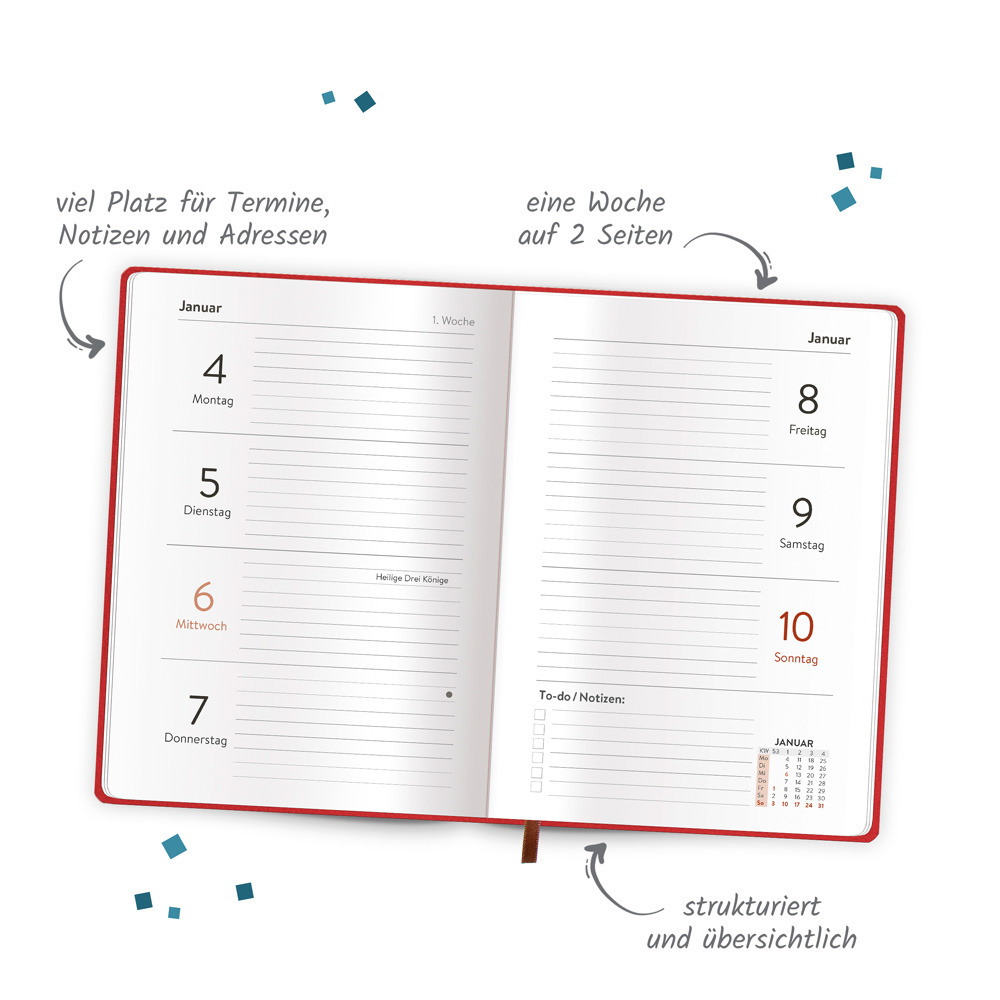 Weitere Ansicht: TRÖTSCH - Taschenkalender A6 Soft Touch Herzchen 2027