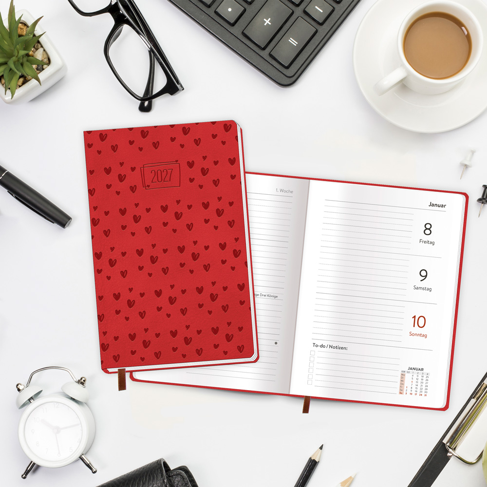 Weitere Ansicht: TRÖTSCH - Taschenkalender A6 Soft Touch Herzchen 2027