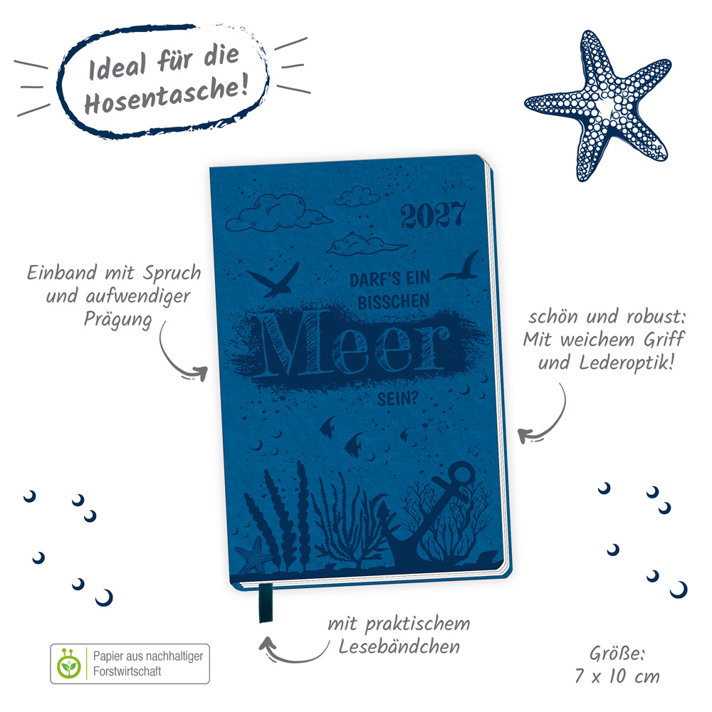 Weitere Ansicht: TRÖTSCH - Taschenkalender A7 Soft Touch Maritim 2027