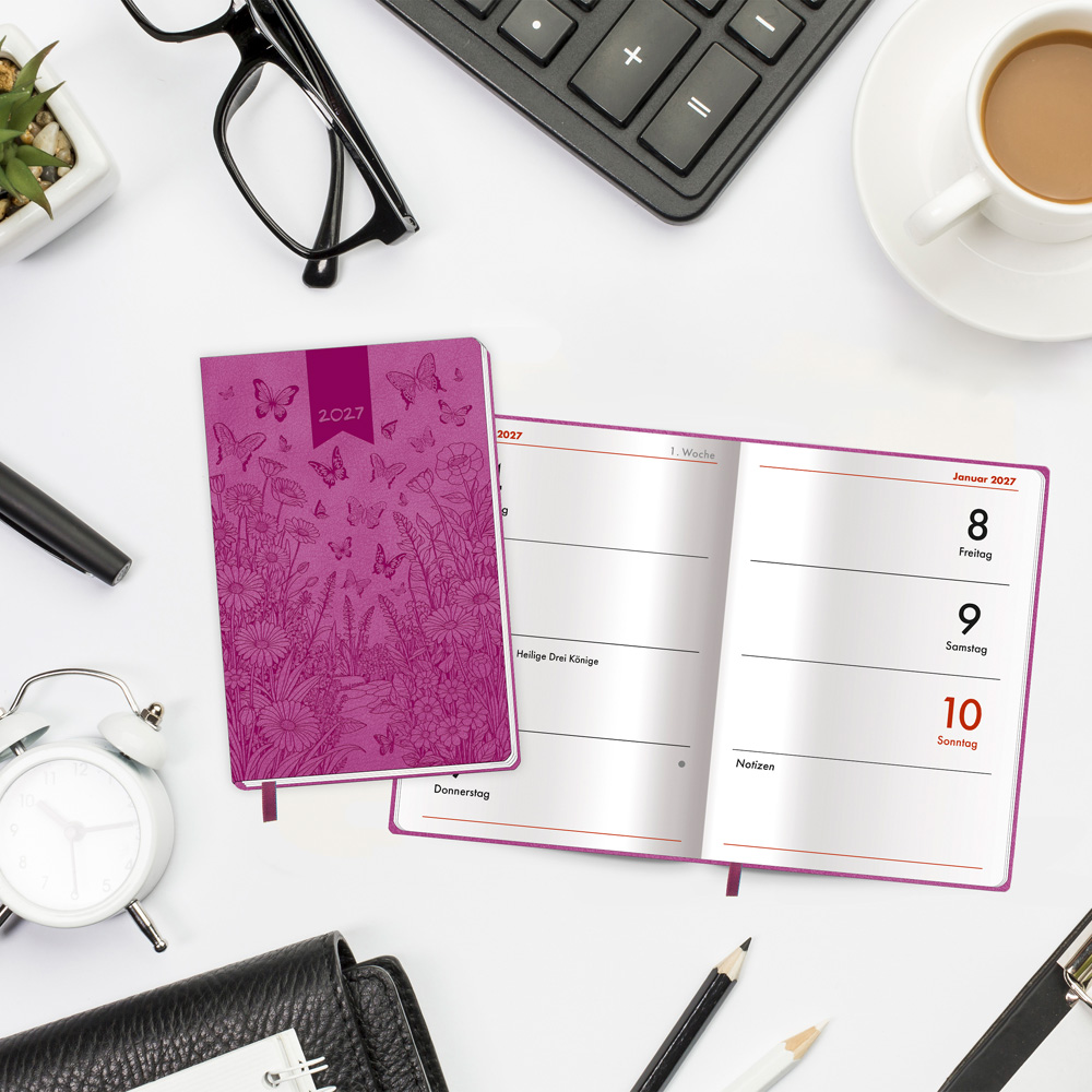 Weitere Ansicht: TRÖTSCH - Taschenkalender A7 Soft Touch Schmetterlinge 2027