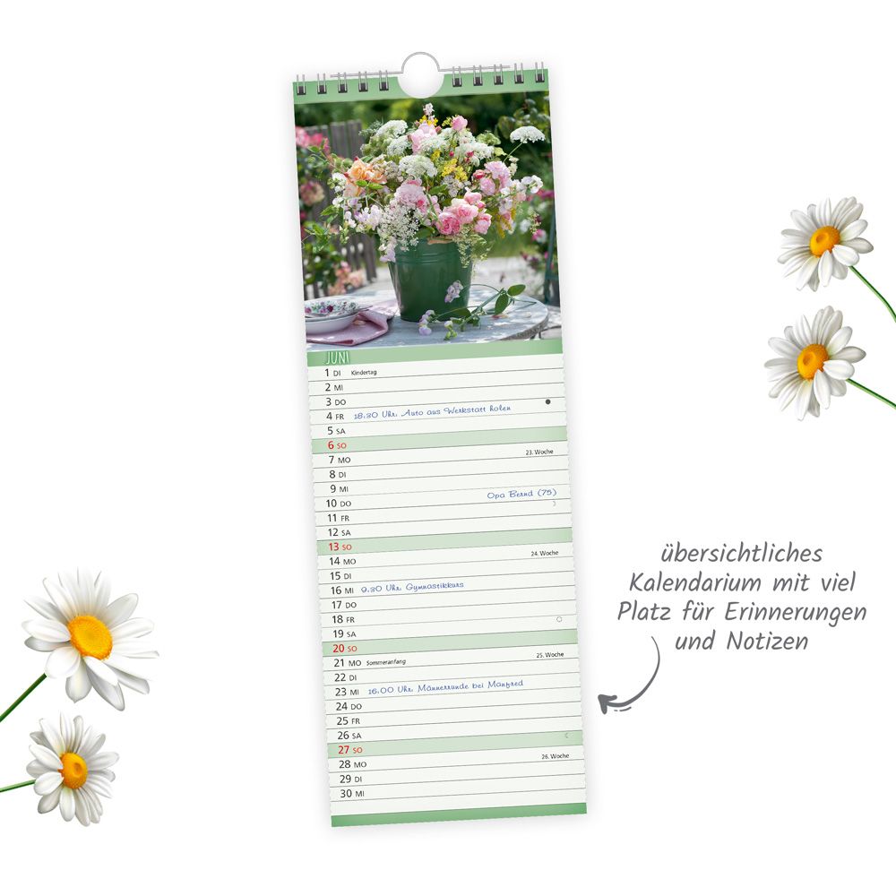 Weitere Ansicht: TRÖTSCH - Streifenkalender Blumen 2027 Notizkalender