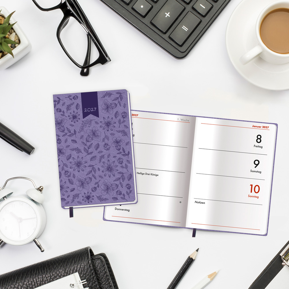 Weitere Ansicht: TRÖTSCH - Taschenkalender A7 Soft Touch Blumen 2027