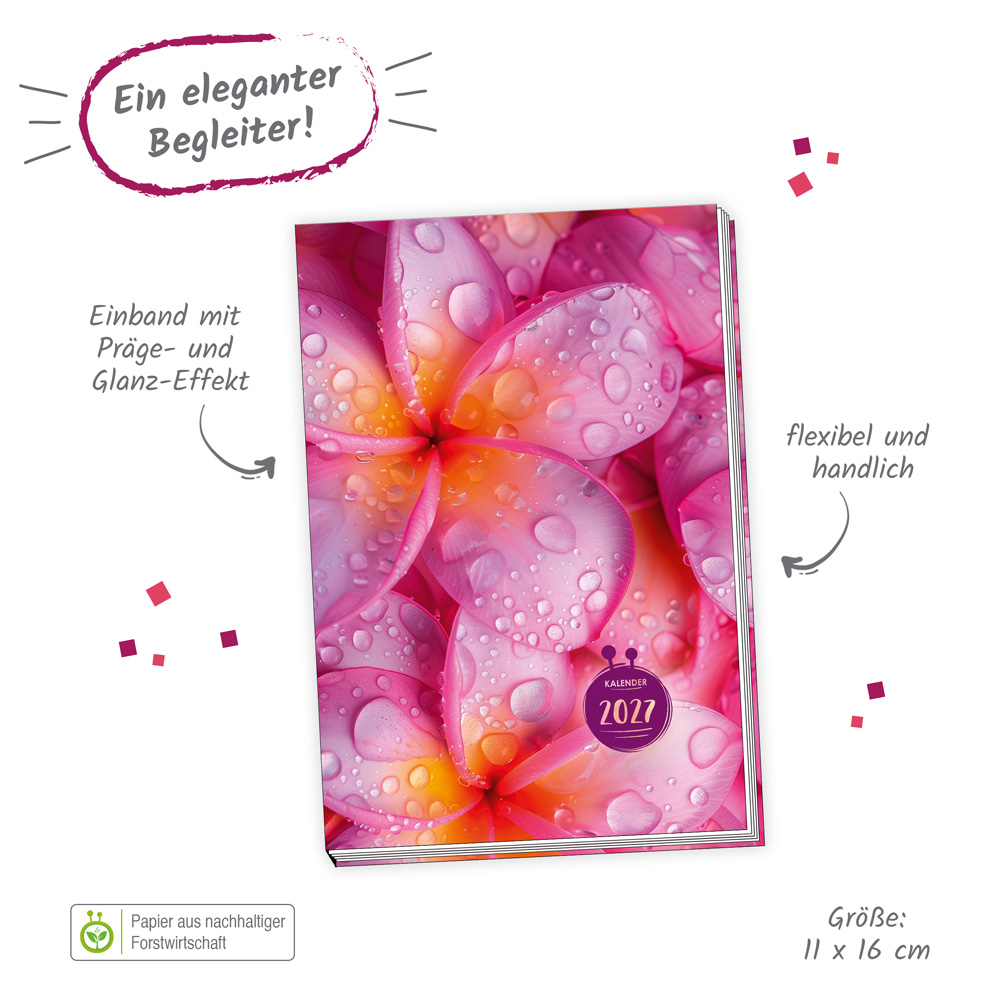 Weitere Ansicht: TRÖTSCH - Taschenkalender A6 Flowers 2027
