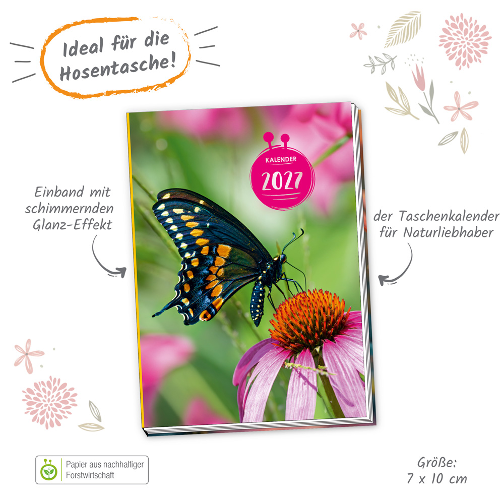 Weitere Ansicht: TRÖTSCH - Taschenkalender A7 Schmetterling 2027