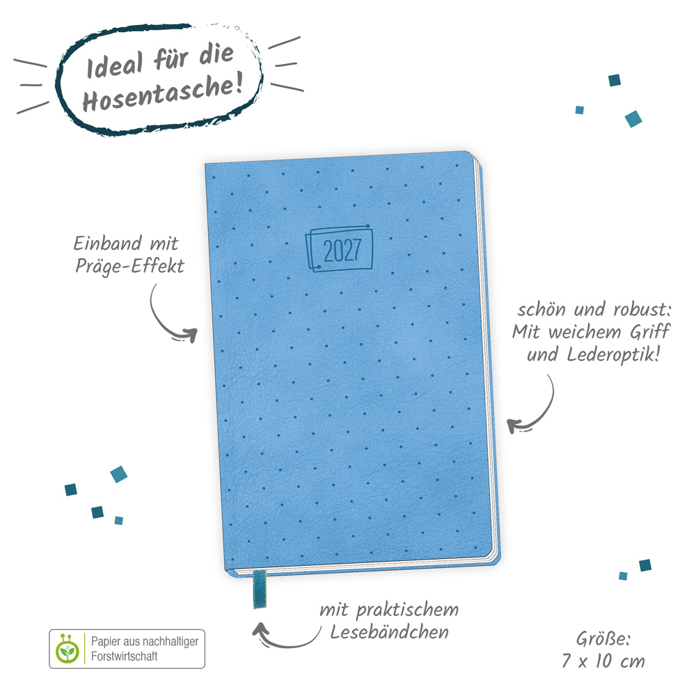 Weitere Ansicht: TRÖTSCH - Taschenkalender A7 Soft Touch Punkte 2027