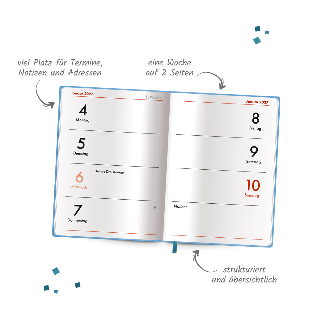 Weitere Ansicht: TRÖTSCH - Taschenkalender A7 Soft Touch Punkte 2027