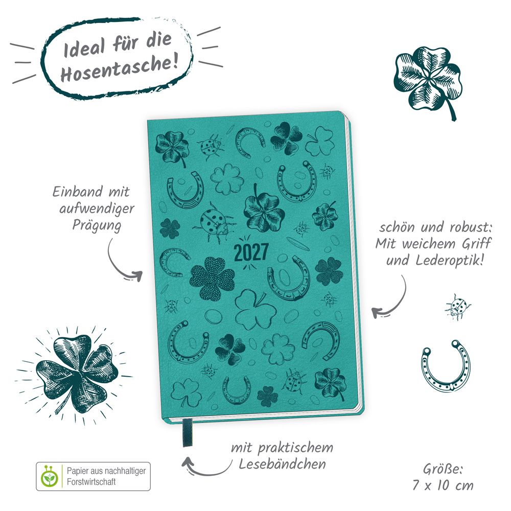 Weitere Ansicht: TRÖTSCH - Taschenkalender A7 Soft Touch Glück 2027