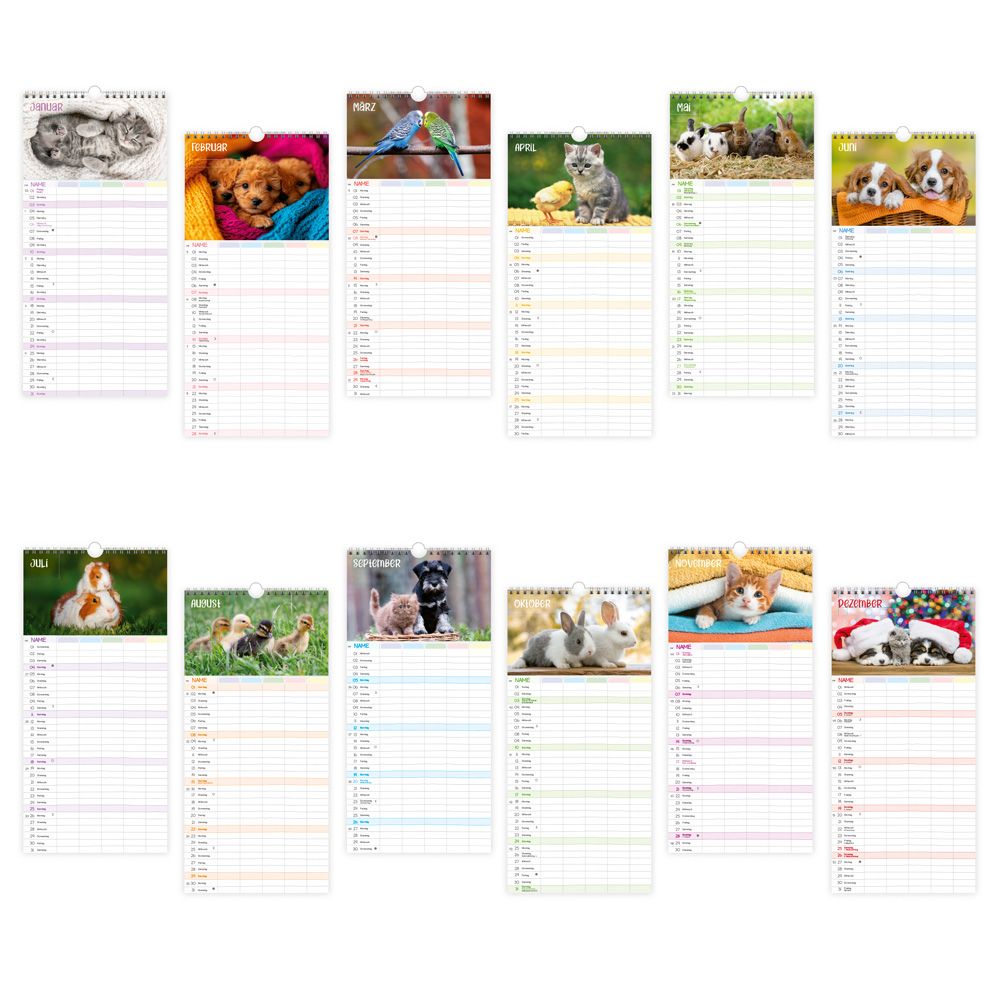 Weitere Ansicht: TRÖTSCH - Familienkalender Unsere Lieblinge 2027