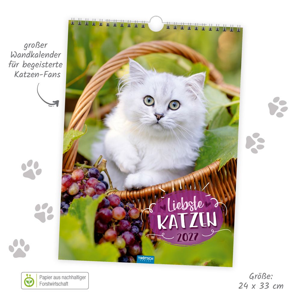 Weitere Ansicht: TRÖTSCH - Classickalender Liebste Katzen 2027