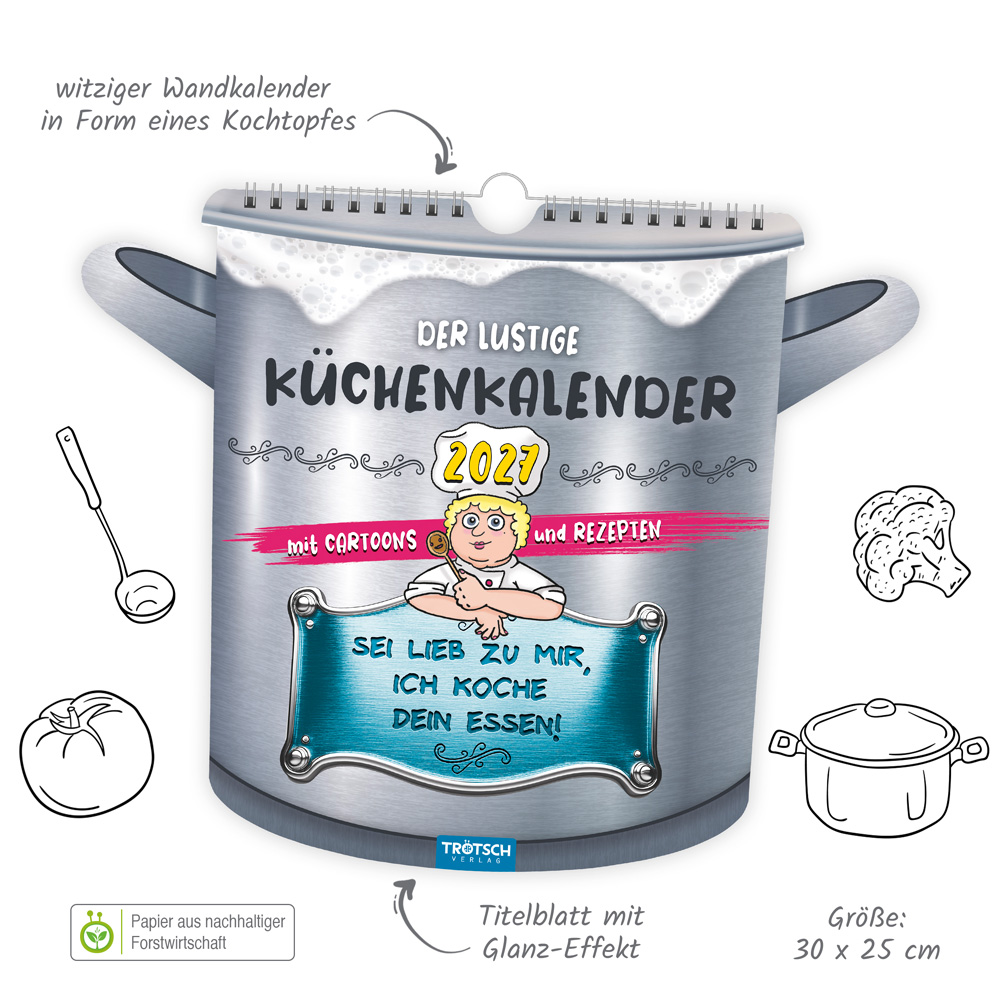 Weitere Ansicht: TRÖTSCH - Formkalender Der lustige Küchenkalender 2027