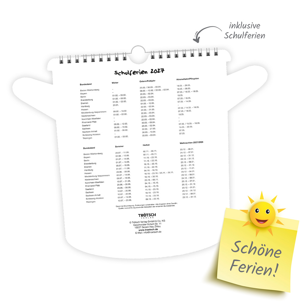 Weitere Ansicht: TRÖTSCH - Formkalender Der lustige Küchenkalender 2027