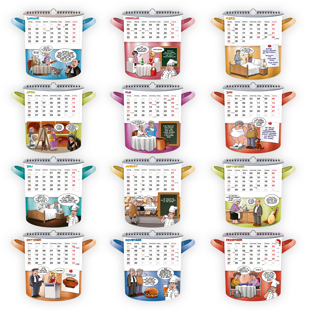 Weitere Ansicht: TRÖTSCH - Formkalender Der lustige Küchenkalender 2027