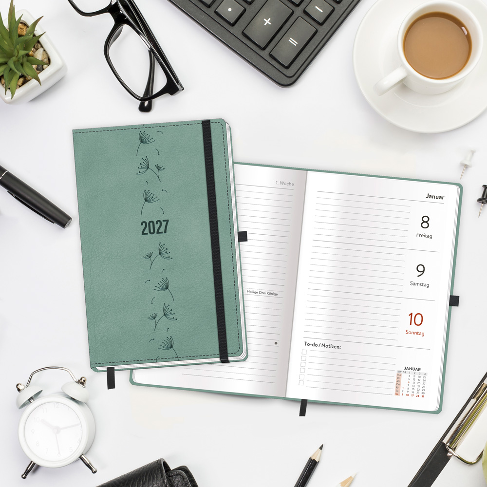 Weitere Ansicht: TRÖTSCH - Taschenkalender A6 Soft Touch Premium Aquamarin 2027