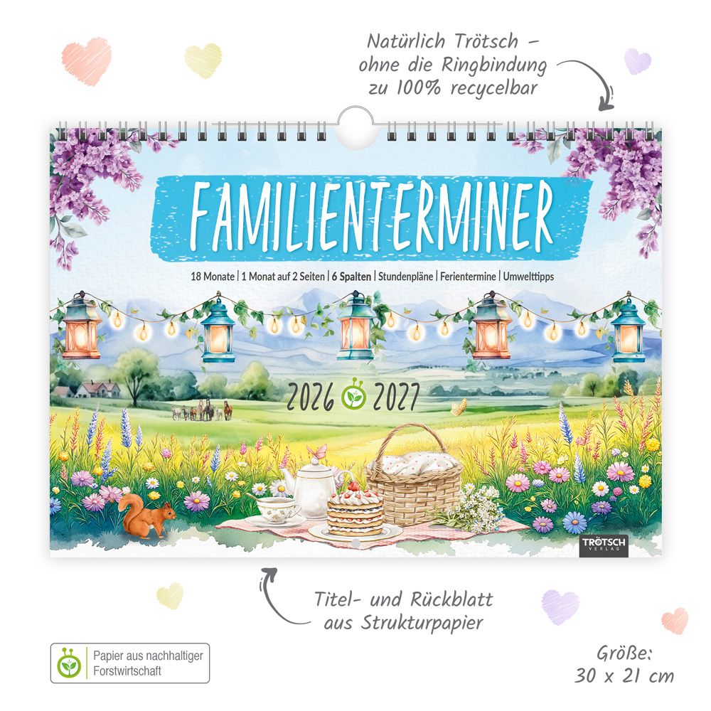 Weitere Ansicht: TRÖTSCH - Familienterminer Landgrüße für 18 Monate 2026/2027