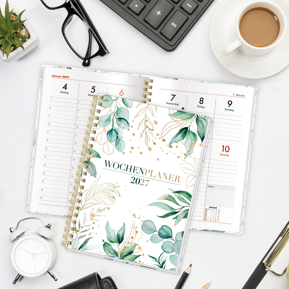 Weitere Ansicht: TRÖTSCH - Wochenplaner A5 mit Wire-O Modern 2027