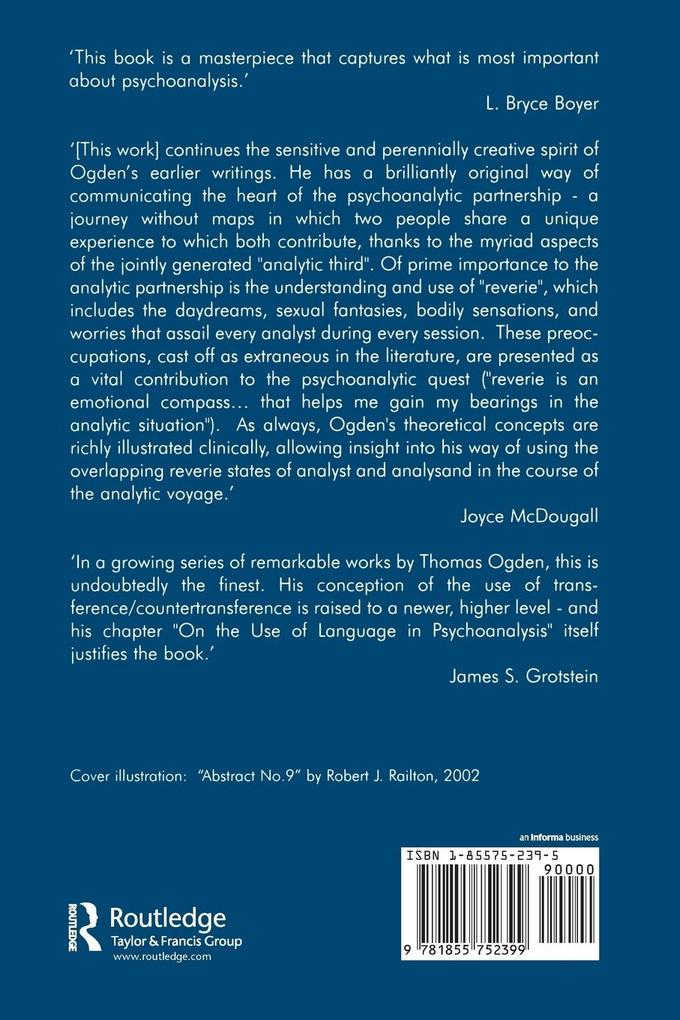Weitere Ansicht: Reverie and Interpretation | Thomas H. Ogden