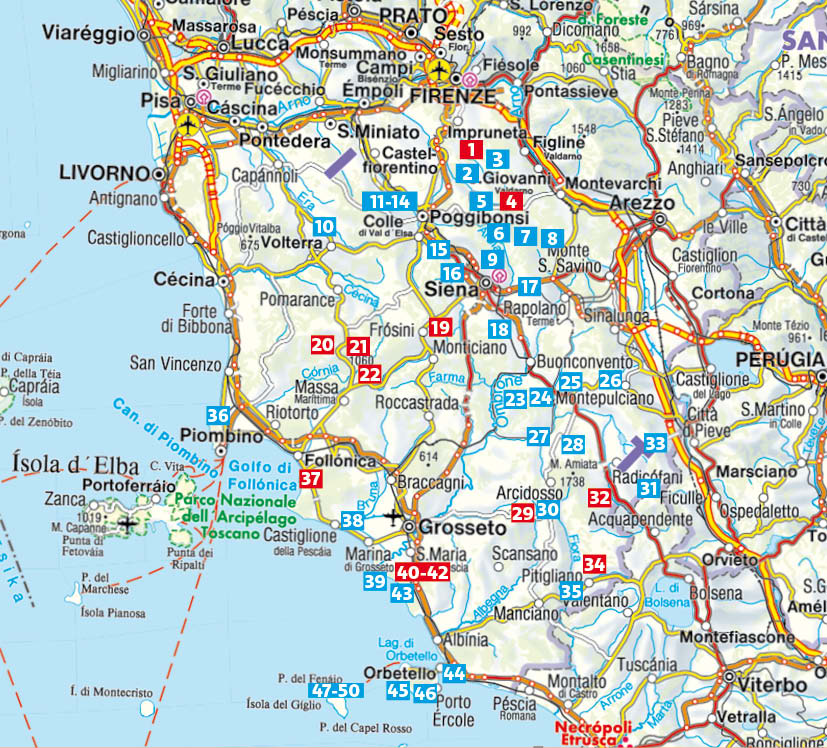 Weitere Ansicht: ROTHER Wanderführer Toskana - Der Süden. 50 Touren zwischen Florenz und der Maremma, im Chianti und um San Gimignano und Siena | Rolf Goetz, Albrecht Ritter