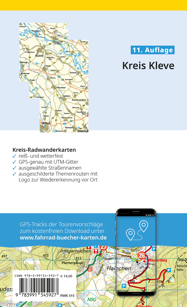 Weitere Ansicht: BVA Radwanderkarte Kreis Kleve 1:50.000
