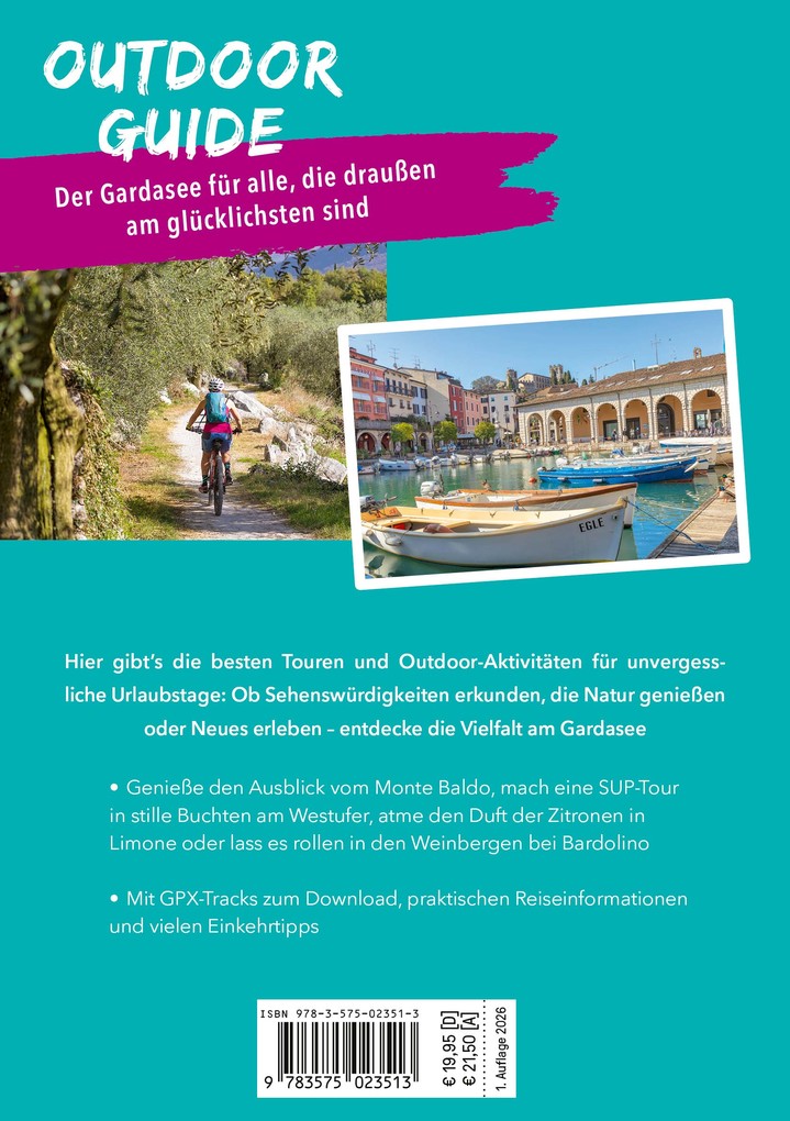 Weitere Ansicht: MARCO POLO OUTDOOR GUIDE Reiseführer Gardasee | Angela Trawoeger