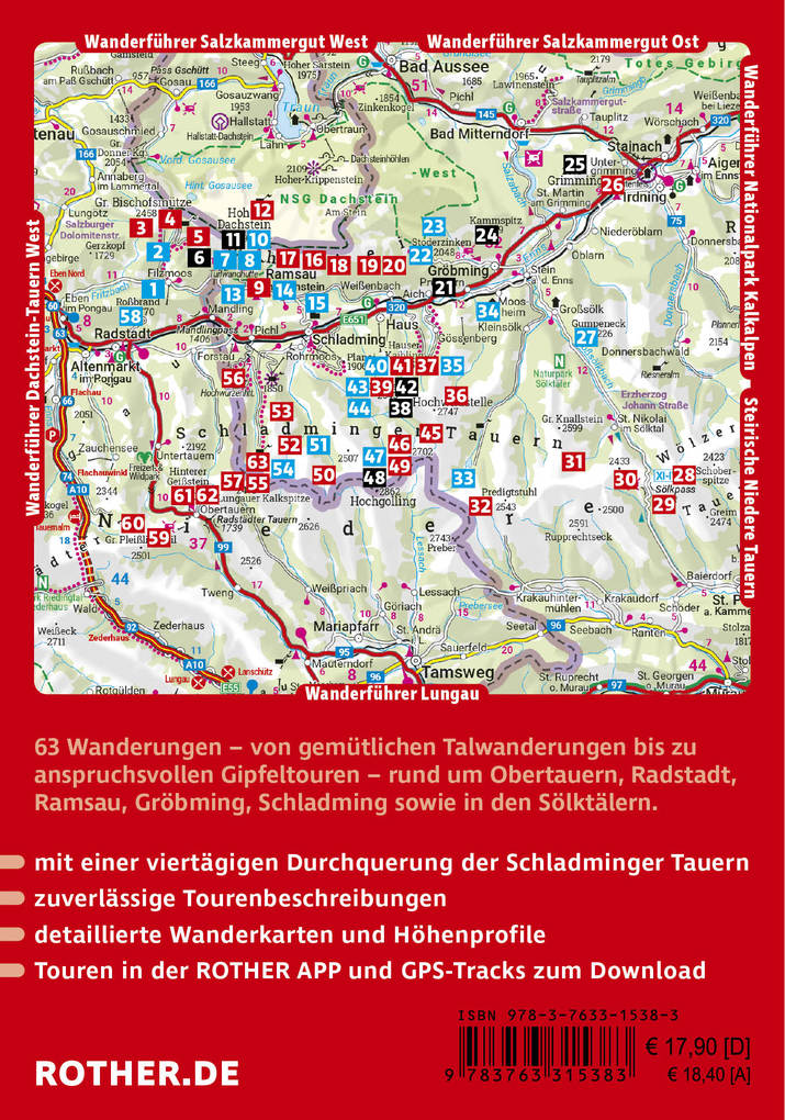 Weitere Ansicht: ROTHER Wanderführer Dachstein-Tauern Ost: Bischofsmütze bis Sölkpass. 63 Touren im Dachsteingebirge und in den Schladminger Tauern | Sepp Brandl, Marc Brandl