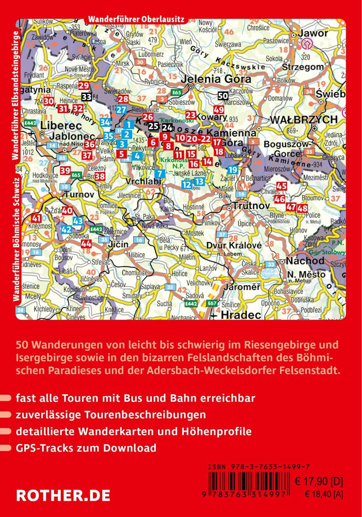 Weitere Ansicht: ROTHER Wanderführer Riesengebirge. 50 Touren | Kaj Kinzel, Franziska Rößner
