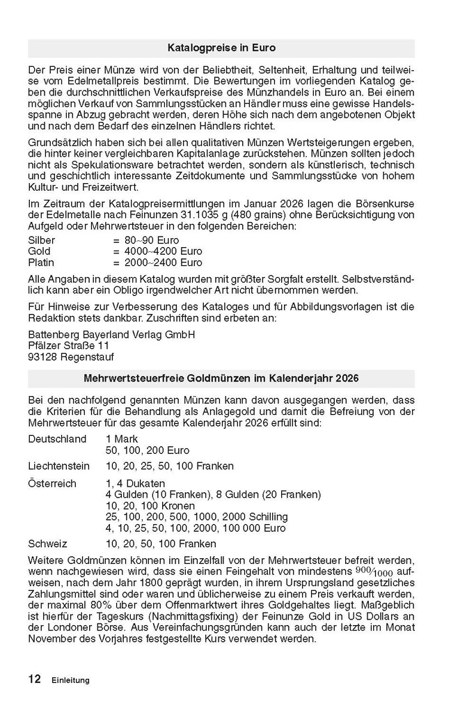 Weitere Ansicht: Kleiner deutscher Münzkatalog | Günter Schön