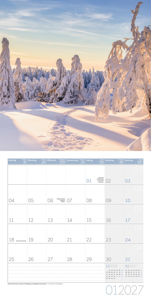 Weitere Ansicht: Traumpfade Kalender 2027 - 30x30 - Art12 | Ackermann Kunstverlag GmbH