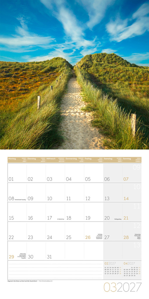 Weitere Ansicht: Traumpfade Kalender 2027 - 30x30 - Art12 | Ackermann Kunstverlag GmbH