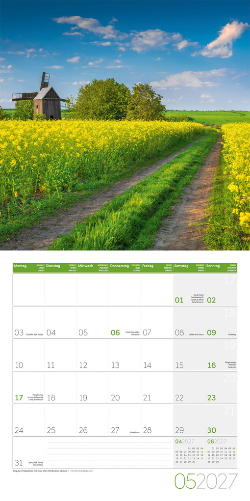 Weitere Ansicht: Traumpfade Kalender 2027 - 30x30 - Art12 | Ackermann Kunstverlag GmbH