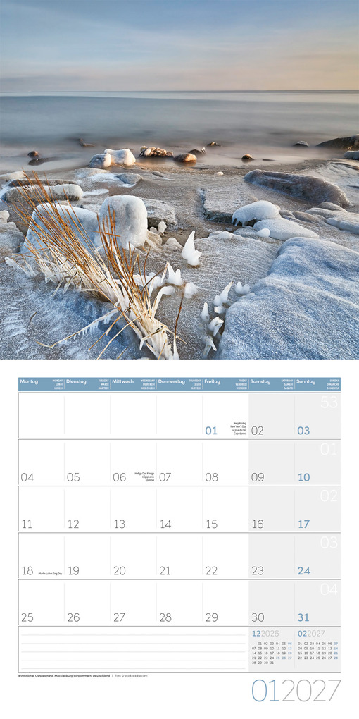 Weitere Ansicht: Am Meer Kalender 2027 - 30x30 - Art12 | Ackermann Kunstverlag GmbH