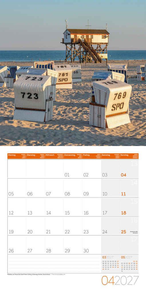 Weitere Ansicht: Am Meer Kalender 2027 - 30x30 - Art12 | Ackermann Kunstverlag GmbH