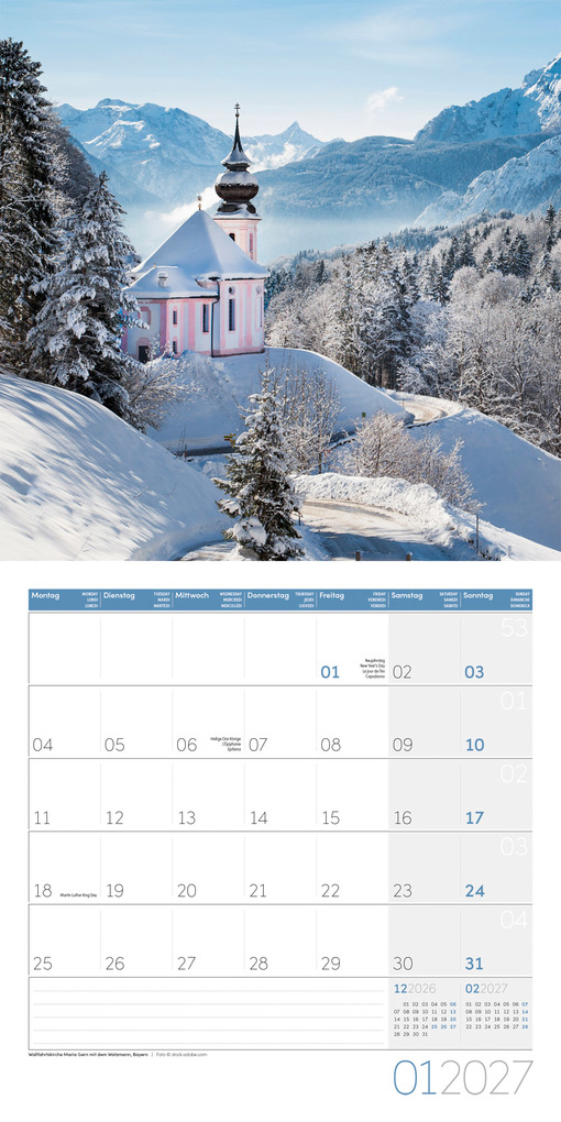 Weitere Ansicht: Deutschland Kalender 2027 - 30x30 - Art12 | Ackermann Kunstverlag GmbH