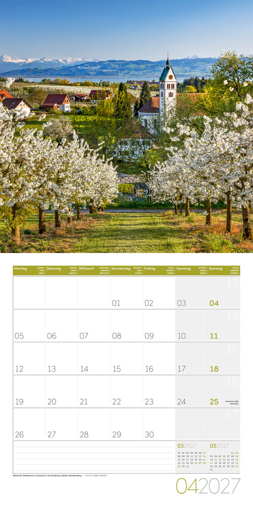 Weitere Ansicht: Deutschland Kalender 2027 - 30x30 - Art12 | Ackermann Kunstverlag GmbH