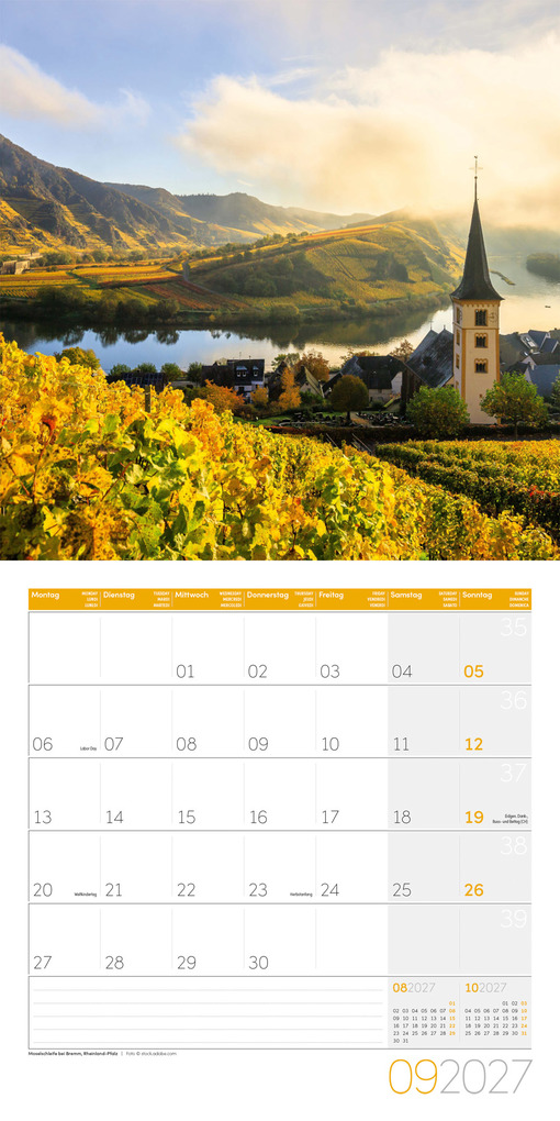 Weitere Ansicht: Deutschland Kalender 2027 - 30x30 - Art12 | Ackermann Kunstverlag GmbH