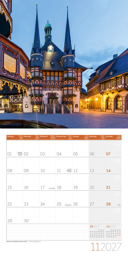 Weitere Ansicht: Deutschland Kalender 2027 - 30x30 - Art12 | Ackermann Kunstverlag GmbH